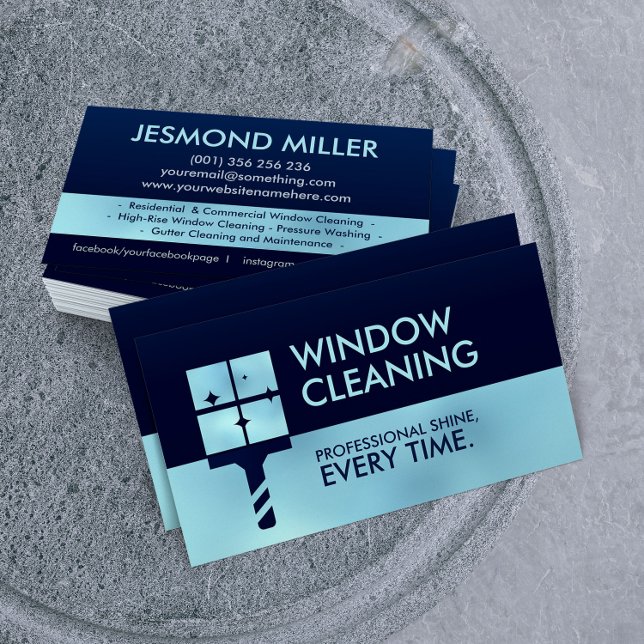 Professional Window Cleaning Services Business Card (Creator Uploaded)