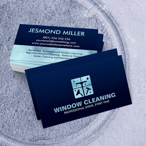 Professional Window Cleaning Services Business Card