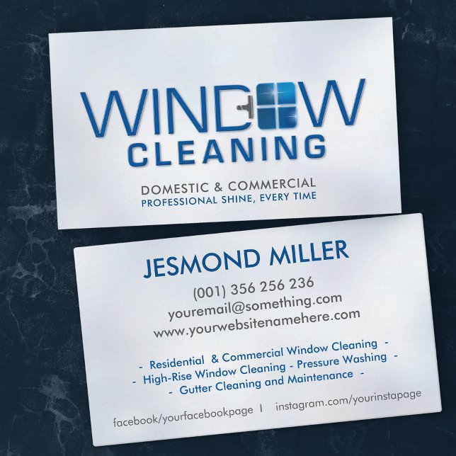 Professional Window Cleaning Services Business Card (Creator Uploaded)