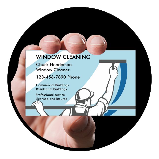 Professional Window Washer Business Card (Creator Uploaded)