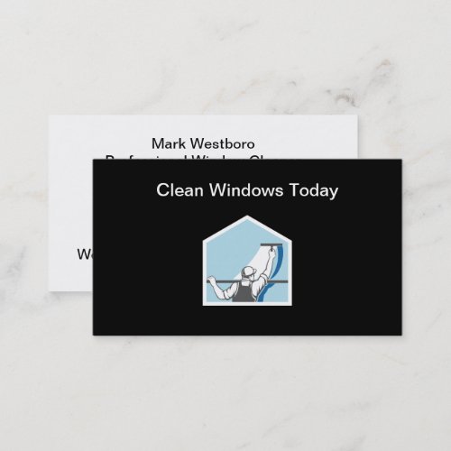 Professional Window Washer Theme Business Cards
