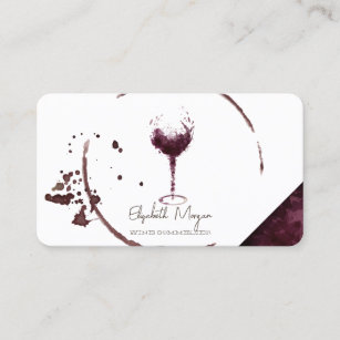 Professional Wine Stain Wine Glass Business Card