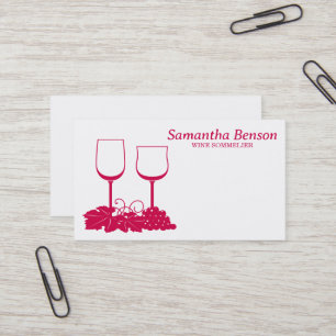 Professional Wine Stain Wine Glass Wine Sommelier Business Card