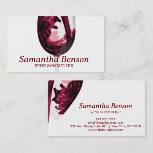 Professional Wine Stain Wine Glass Wine Sommelier Business Card
