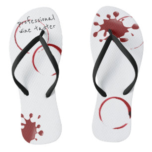 Professional Wine Taster Spills Tasting Winery Flip Flops