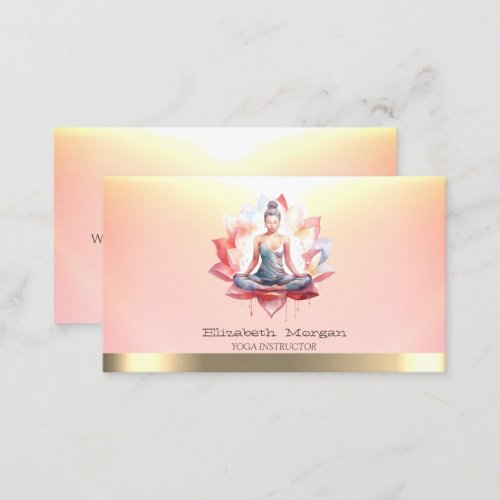 Professional Women Lotus Yoga  Business Card