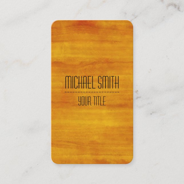 Professional Wood Grain Look #11 Business Card (Front)