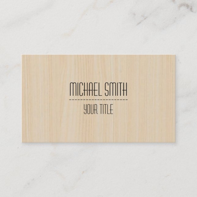 Professional Wood Grain Look #14 Business Card (Front)