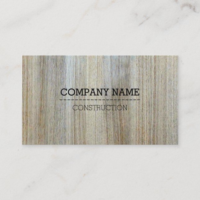 Professional Wood Grain Look #2 Business Card (Front)