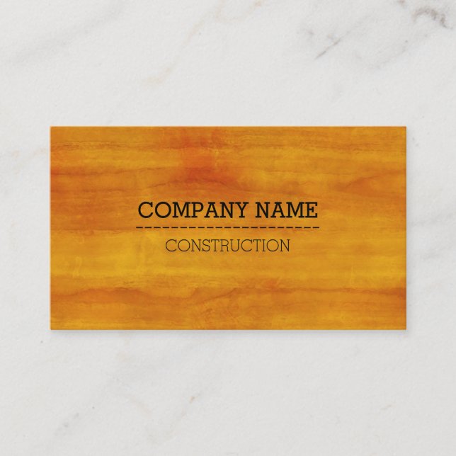 Professional Wood Grain Look #4 Business Card (Front)