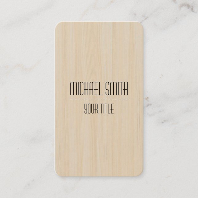Professional Wood Grain Look #8 Business Card (Front)