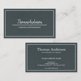 Professional Wood Grain Rustic Carpentry Business Card