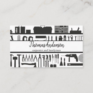 Professional Wood Grain Rustic Carpentry Business Card