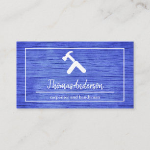 Professional Wood Grain Rustic Carpentry Business Card