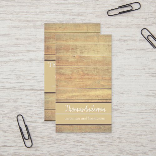 Professional Wood Grain weathered wood minimalist  Business Card