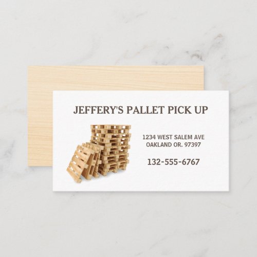 Professional Wood Pallet Crate Business Card