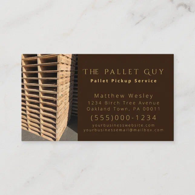 Professional Wood Pallet Pickup Delivery Service Business Card Zazzle