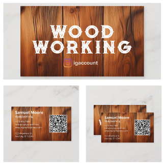Professional Woodworking Templates Business Card