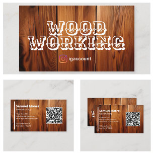 Professional Woodworking Templates Business Card