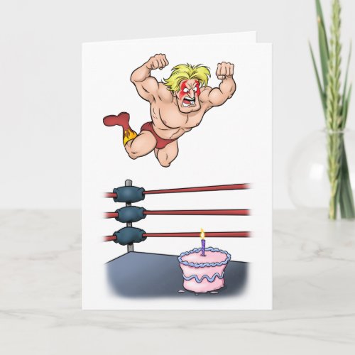 Professional Wrestler Slammin Birthday Card