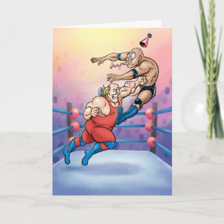 Professional Wrestling Hit Birthday Card