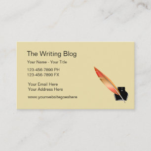 Professional Writer Business Cards
