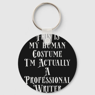 Professional writer costume book publisher author keychain