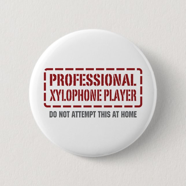 Professional Xylophone Player Pinback Button (Front)