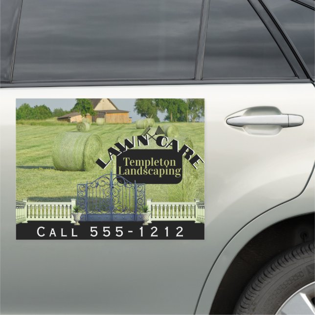 Professional Yard Landscaping Service  Car Magnet (In Situ)