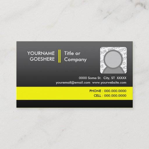 Customizable professional yellow 2 business cards