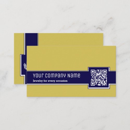 Professional Yellow  Blue Jeweler Business Card
