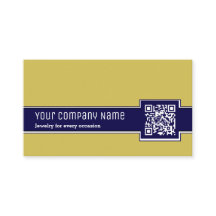 Professional Yellow & Blue Jeweler Business Card