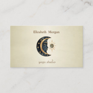 Professional Yoga Studio Sun Moon Business Card