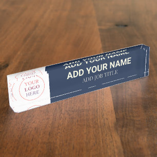 Professional Your Business Logo Here Template Desk Name Plate