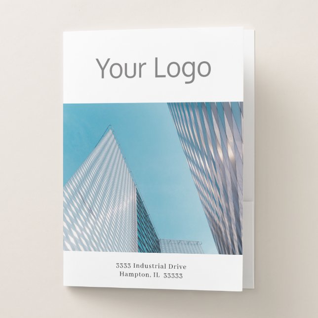 Professional Your Logo Photo Business Pocket Pocket Folder (Front)