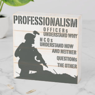 Professionalism Wood Box Sign