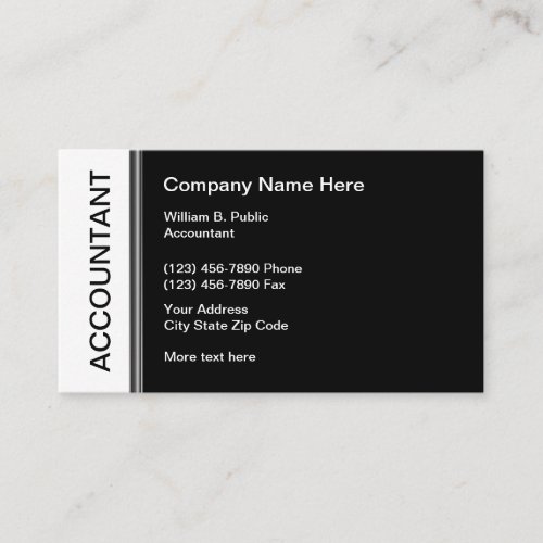 Professionally Designed Accountant Business Card