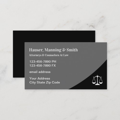 Professionally Designed Attorney Business Cards