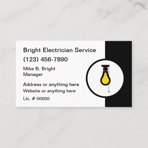 Professionally Designed Electrician Business Cards