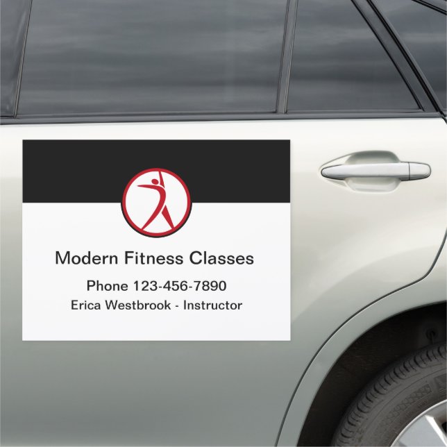 Professionally Designed Fitness Classes Car Magnet (In Situ)