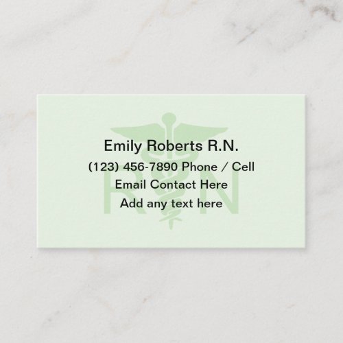 Professionally Designed RN Medical Business Cards