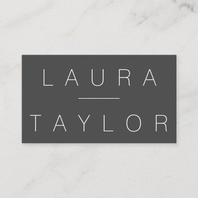 Professionally Sophisticated Gray Business Card (Front)