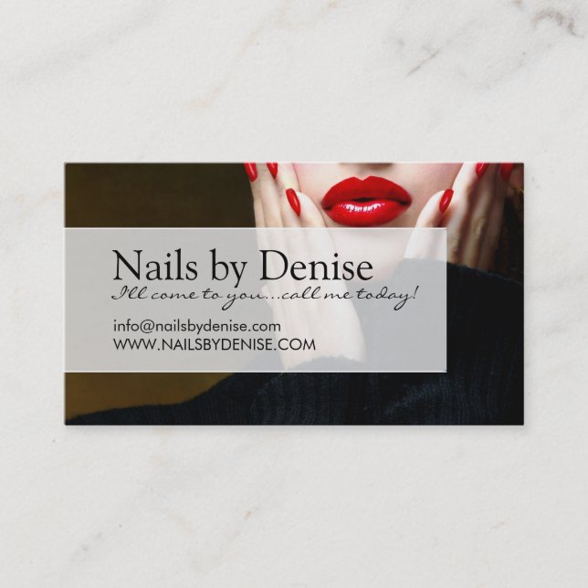 ProfessionalNail Technician Business Card (Front)