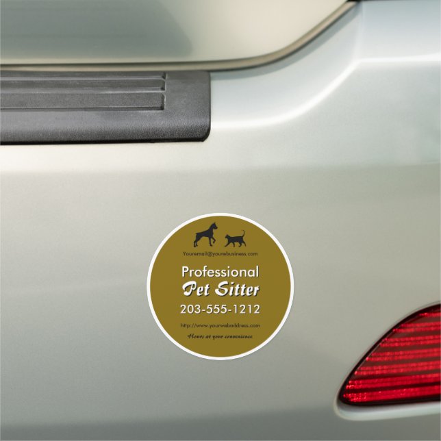 Professionals Pet Sitter Auto Car Magnet (In Situ)
