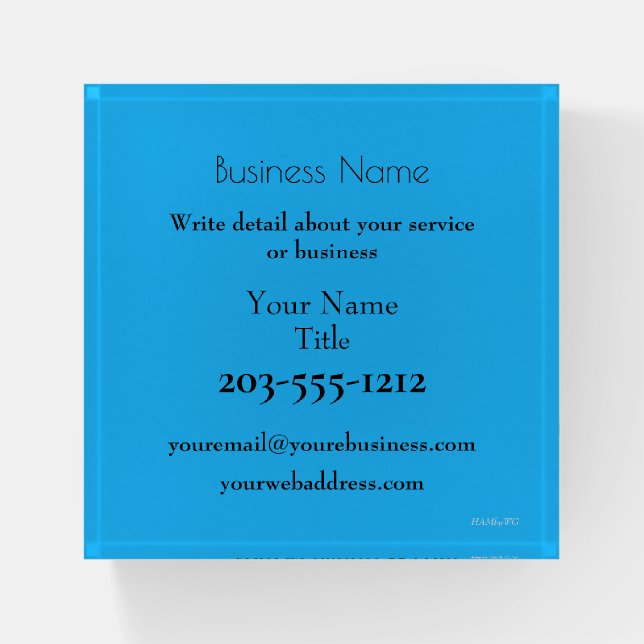 Professional's Promo Paper Weight   - HAMbyWG (Front)