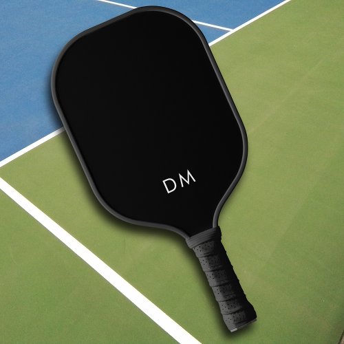 Professions Black and White Monogram Initials Pickleball Paddle