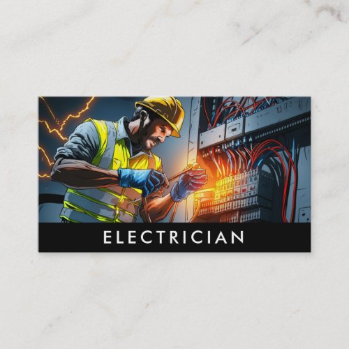  Professionsal Electrician AP75 Photo QR Business Card