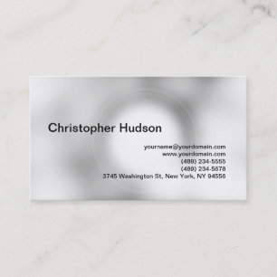Professonal Gray Simple Plain Business Card