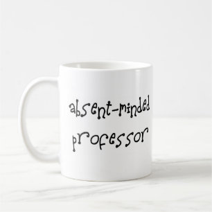 professor, absent-minded coffee mug