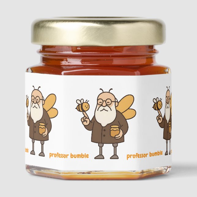 Professor Bumble Honey Pot Honey Jar Favors (Front)